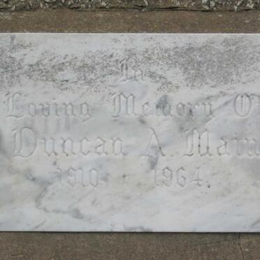 MAIN Duncan A. 1910-1964