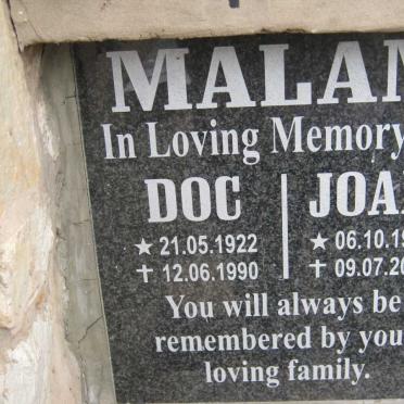 MALAN Doc 1922-1990 &amp; Joan 1911-2005