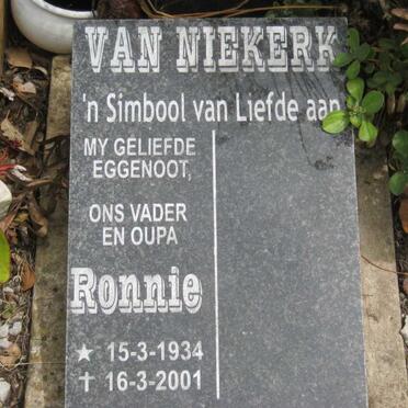 NIEKERK Ronnie, van 1934-2001