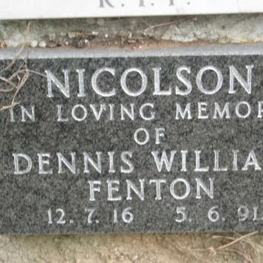 NICOLSON Dennis William Fenton 1916-1991