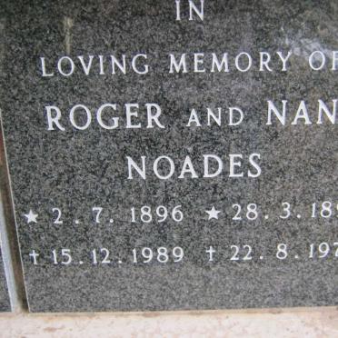 NOADES Roger 1896-1989 &amp; Nan 1894-1976