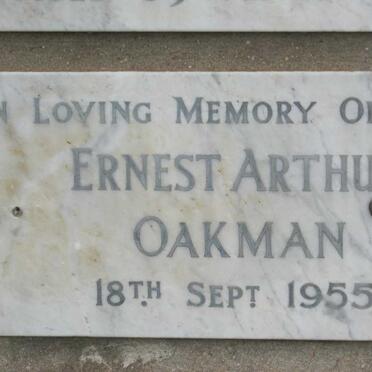 OAKMAN Ernest Arthur -1955