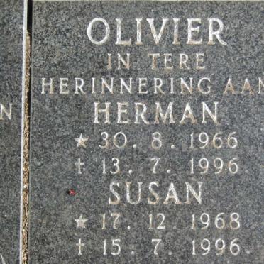 OLIVIER Herman 1966-1996 &amp; Susan 1968-1996