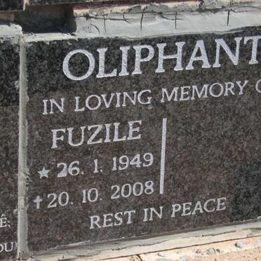 OLIPHANT Fuzile 1949-2008