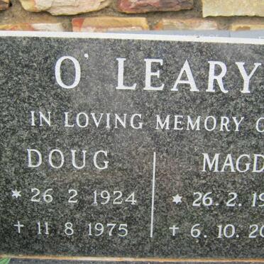 O'LEARY Doug 1924-1975 &amp; Magda 1924-2003