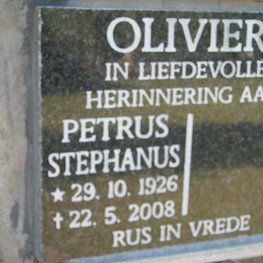 OLIVIER Petrus Stephanus 1926-2008