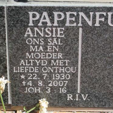 PAPENFUS Ansie 1930-2007