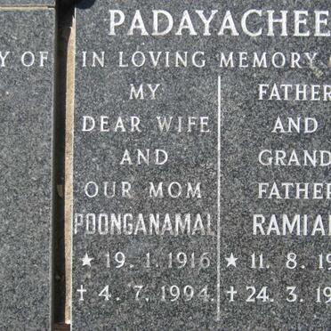 PADAYACHEE Ramiah 1915-1997 &amp; Poonganamal 1916-1994