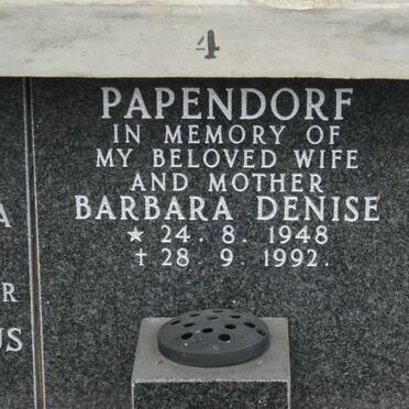PAPENDORF Barbara Denise 1948-1992