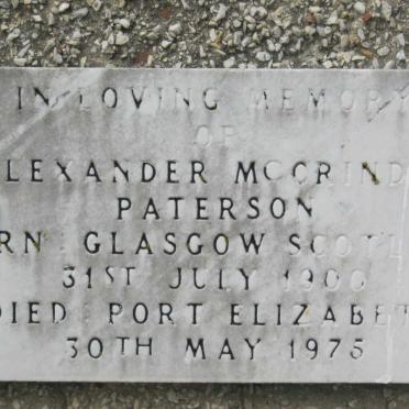 PATERSON Alexander McCrindle 1900-1975