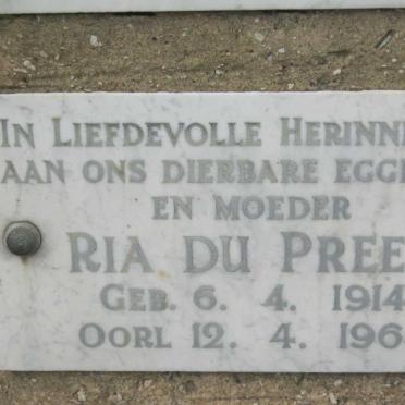 PREEZ Ria, du 1914-1964