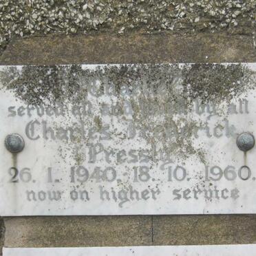 PRESSLY Charles Frederick 1940-1960