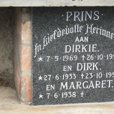 PRINS Dirk 1933-1993 &amp; Margaret 1938- :: PRINS Dirkie 1969-1990