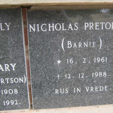 PRETORIUS Nicholas 1961-1988