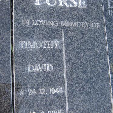 PURSE Timothy David 1946-2001