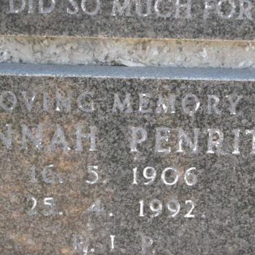 PENRITH Hannah 1906-1992