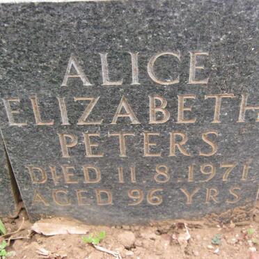 PETERS Alice Elizabeth -1971