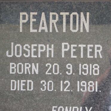 PEARTON Joseph Peter 1918-1981