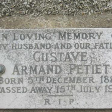 PETIET Gustave Armand 1884-1963