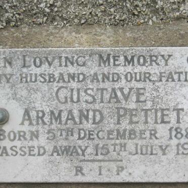 PETIET Gustave Armand 1884-1963