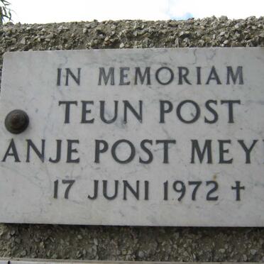 POST Teun -1972 &amp; Anje MEYER -1972