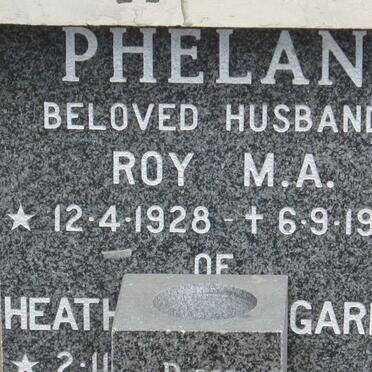 PHELAN Roy M.A. 1928-1992 &amp; Heather Margaret ?