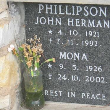 PHILLIPSON John Herman 1921-1992 &amp; Mona 1926-2002