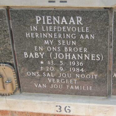 PIENAAR Johannes 1936-1984