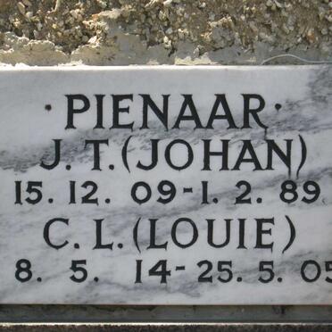 PIENAAR J.T. 1909-1989 :: PIENAAR C.L. 1914-2005
