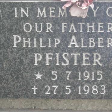 PFISTER Philip Albert 1915-1983