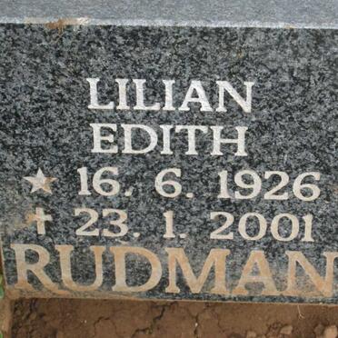RUDMAN Lilian Edith 1926-2001