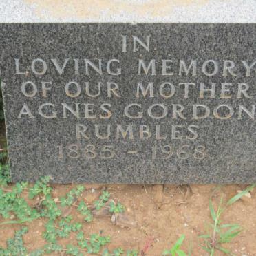 RUMBLES Agnes Gordon 1885-1968