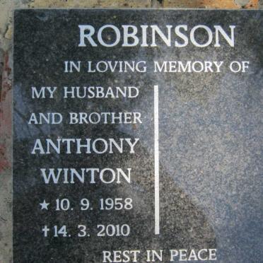 ROBINSON Anthony Winton 1958-2010