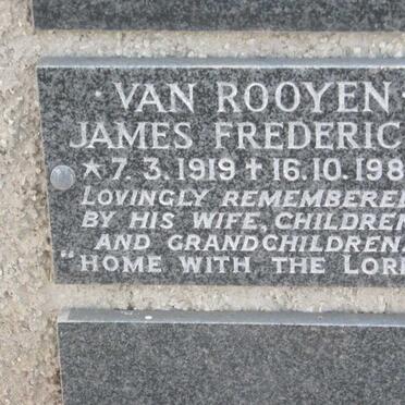ROOYEN James, van 1919-1989