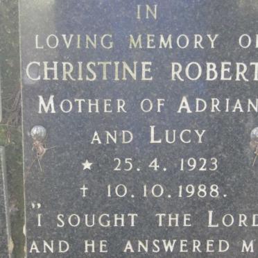 ROBERTS Christine 1923-1988