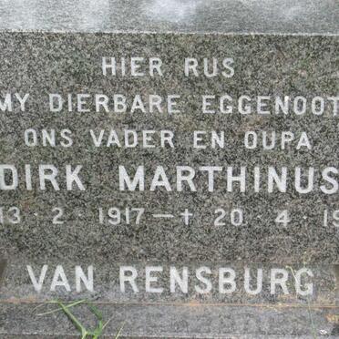 RENSBURG Dirk Marthinus, van 1917-1980