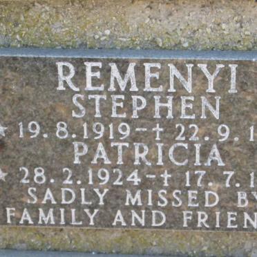REMENYI Stephen 1919-1984 &amp; Patricia 1924-1999