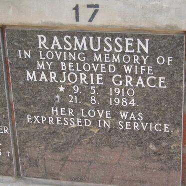 RASMUSSEN Majorie Grace 1910-1984