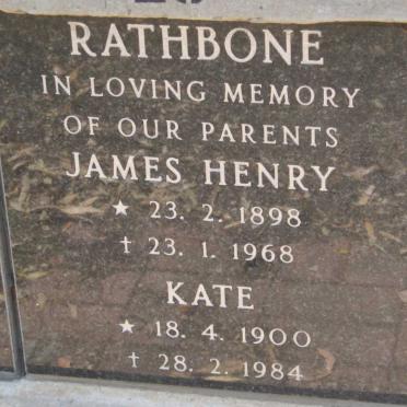 RATHBONE James Henry 1898-1968 &amp; Kate 1900-1984