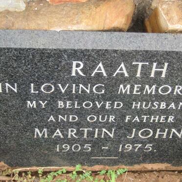 RAATH Martin John 1905-1975
