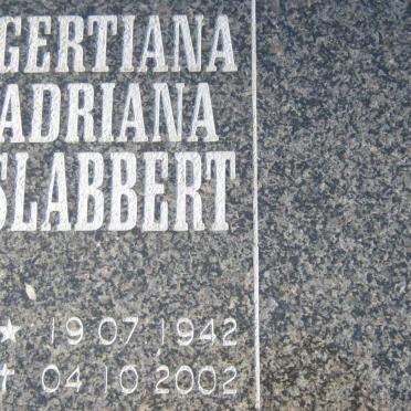 SLABBERT Gertiana Adriana 1942-2002