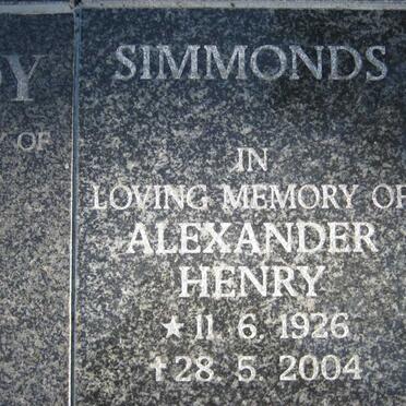 SIMMONDS Alexander Henry 1926-2004