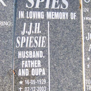 SPIES J.J.H. 1929-2003