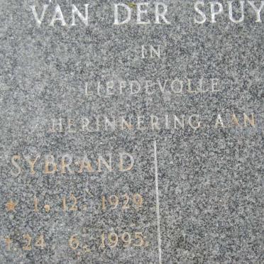 SPUY Sybrand, van der 1929-1995