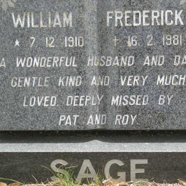 SAGE William Frederick 1910-1981