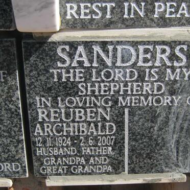SANDERS Reuben Archibald 1924-2007