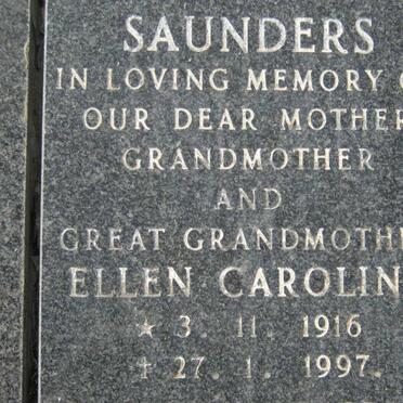 SAUNDERS Ellen Caroline 1916-1997