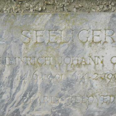 SEELIGER Heinrich Johann Geor? 1901-1965