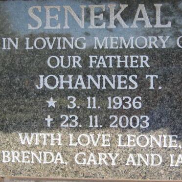 SENEKAL Johannes T. 1936-2003