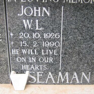 SEAMAN John W.L. 1926-1990